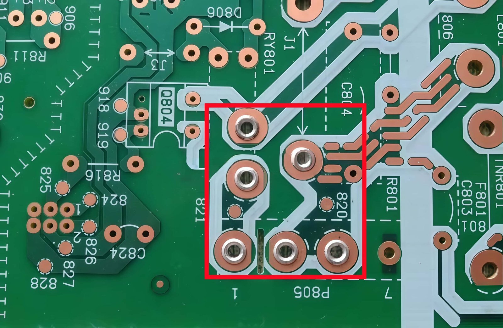 PCB Eyelets Pressed