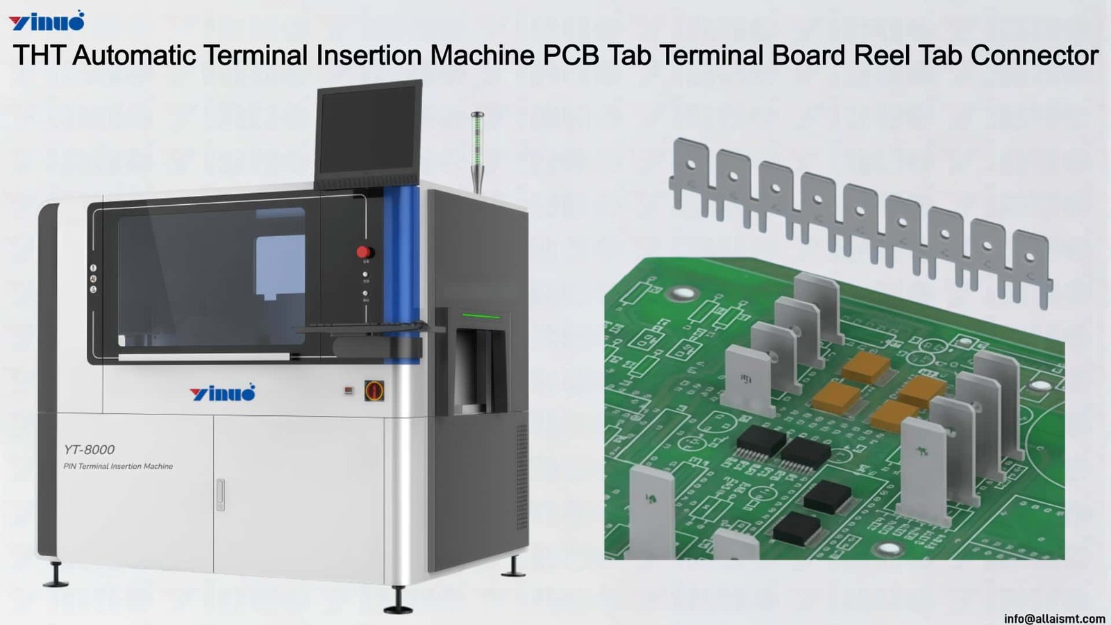 THT Automatic Terminal Insertion Machine PCB Tab Terminal Board Reel Tab Connector