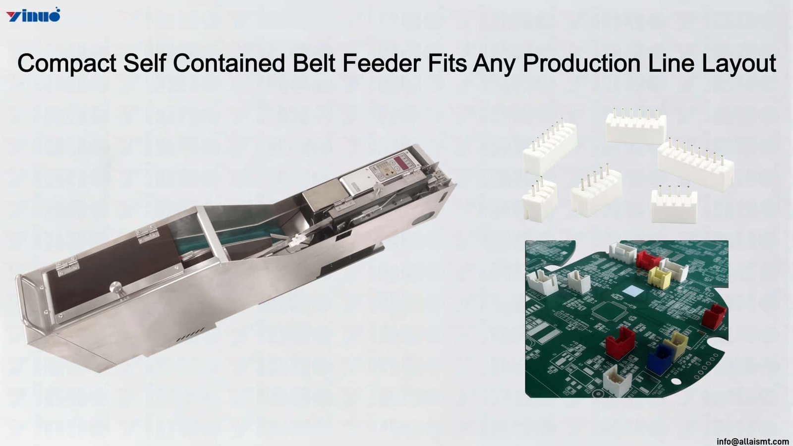 Compact Self Contained Belt Feeder Fits Any Production Line Layout