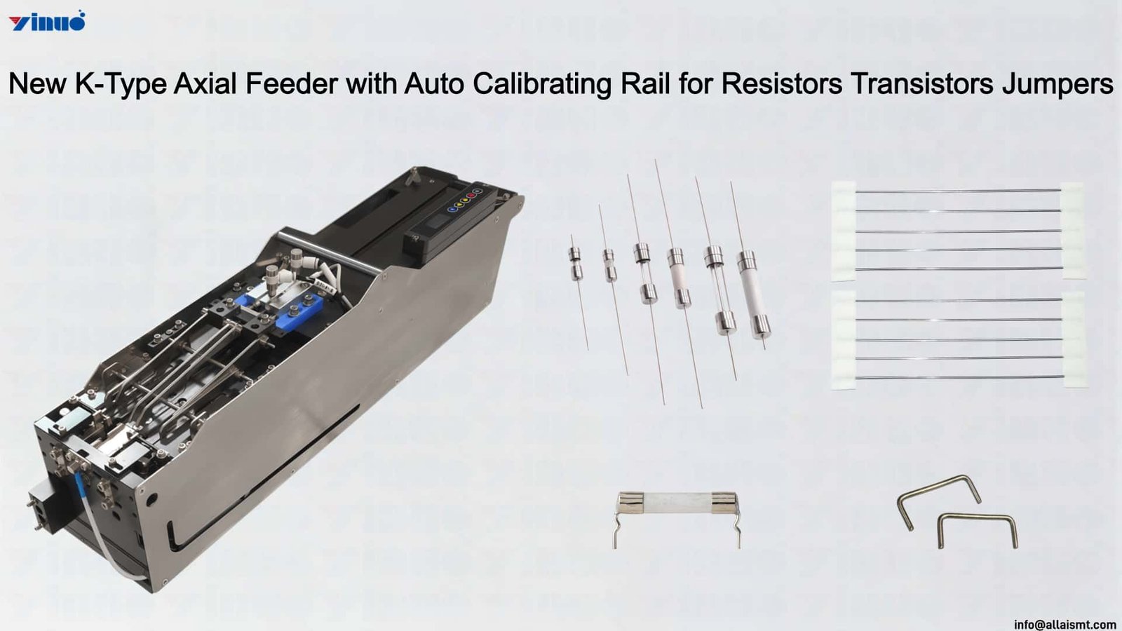 New K-Type Axial Feeder with Auto Calibrating Rail for Resistors Transistors Jumpers New K-Type Axial Feeder with Auto Calibrating Rail for Resistors Transistors Jumpers