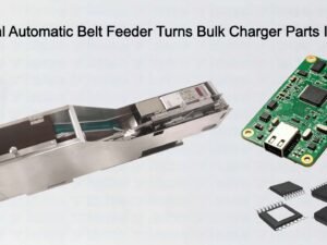 Practical Automatic Belt Feeder Turns Bulk Charger Parts Into Line