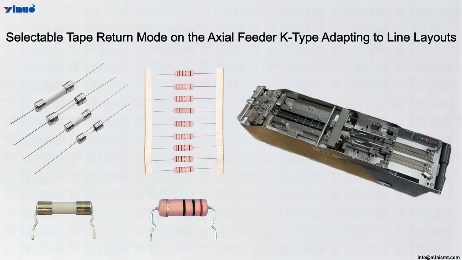 Selectable Tape Return Mode on the Axial Feeder K-Type Adapting to Line Layouts