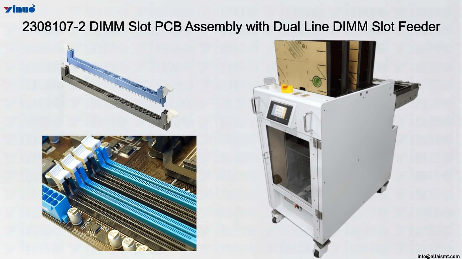 2308107-2 DIMM Slot PCB Assembly with Dual Line DIMM Slot Feeder