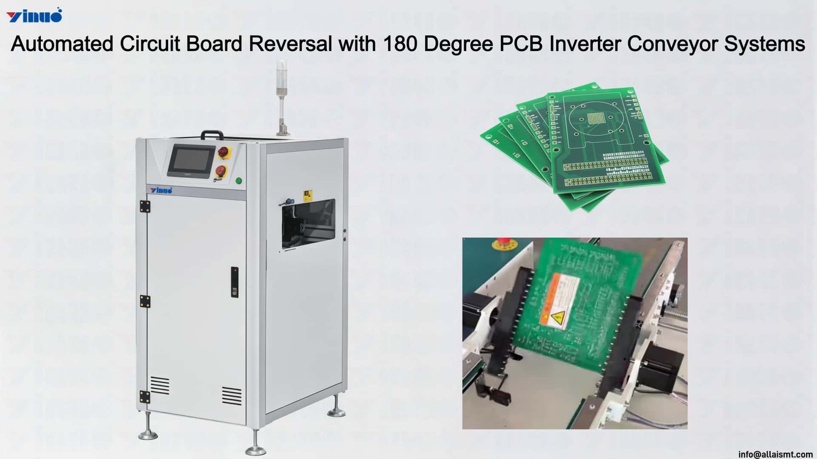 Automated Circuit Board Reversal with 180 Degree PCB Inverter Conveyor Systems Automated Circuit Board Reversal with 180 Degree PCB Inverter Conveyor Systems