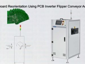 Flexible Board Reorientation Using PCB Inverter Flipper Conveyor Automation